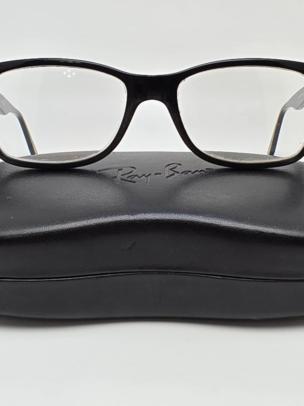 Ray-Ban RB5228 2000 Polished Black Eyeglasses Frame w/ Flexhinge and Case 53mm